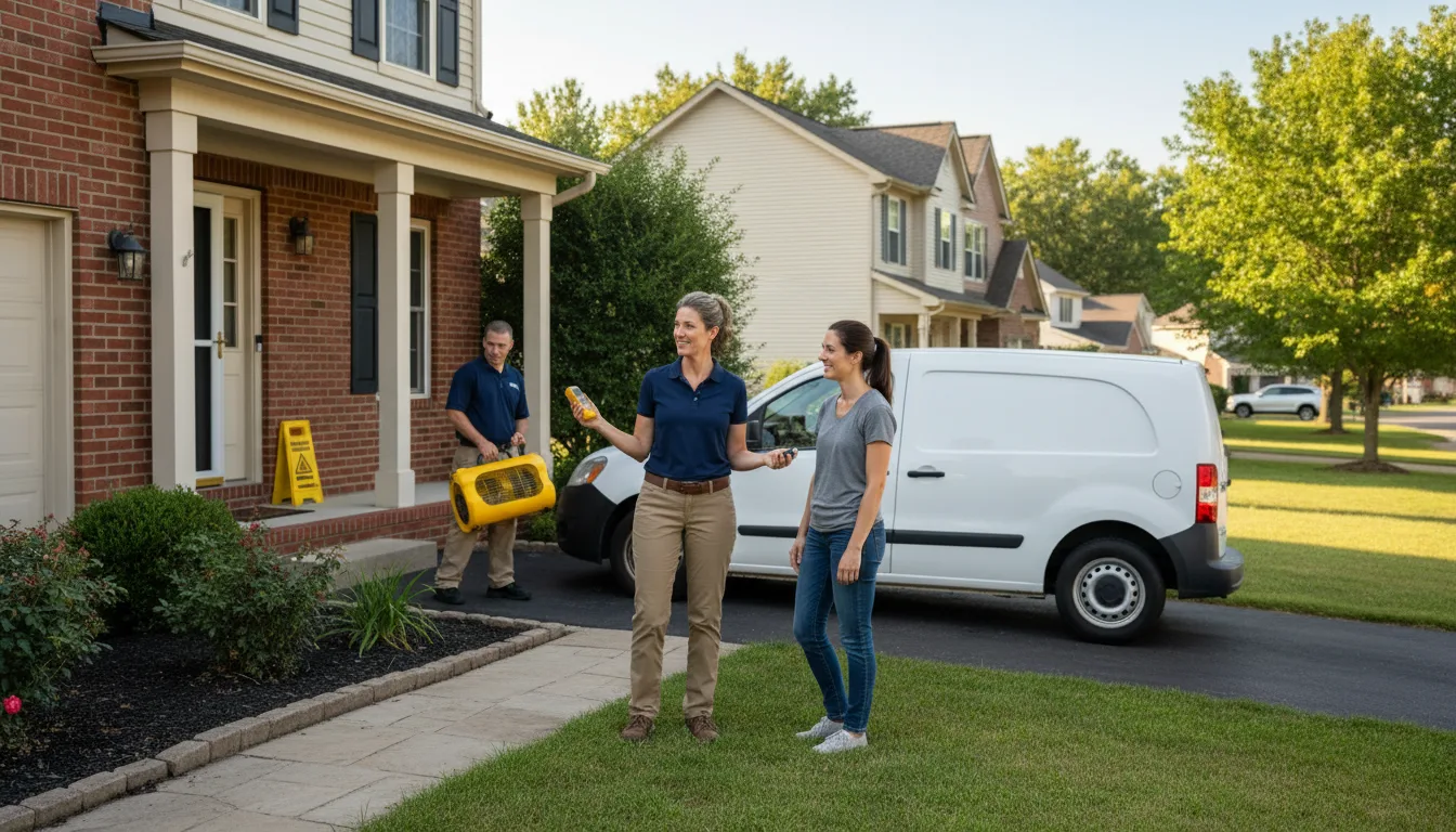 Residential water damage restoration in New Manchester, WV